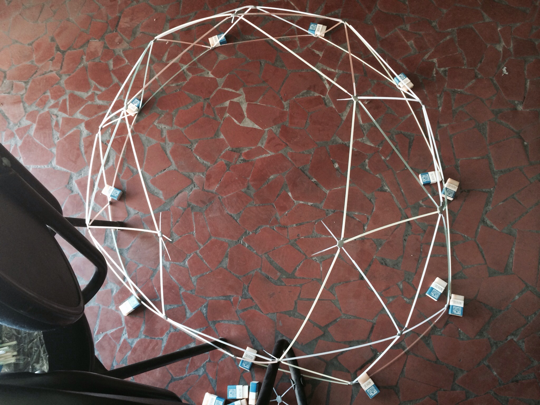 Geodesic Dome With Straws 9 Steps Instructables