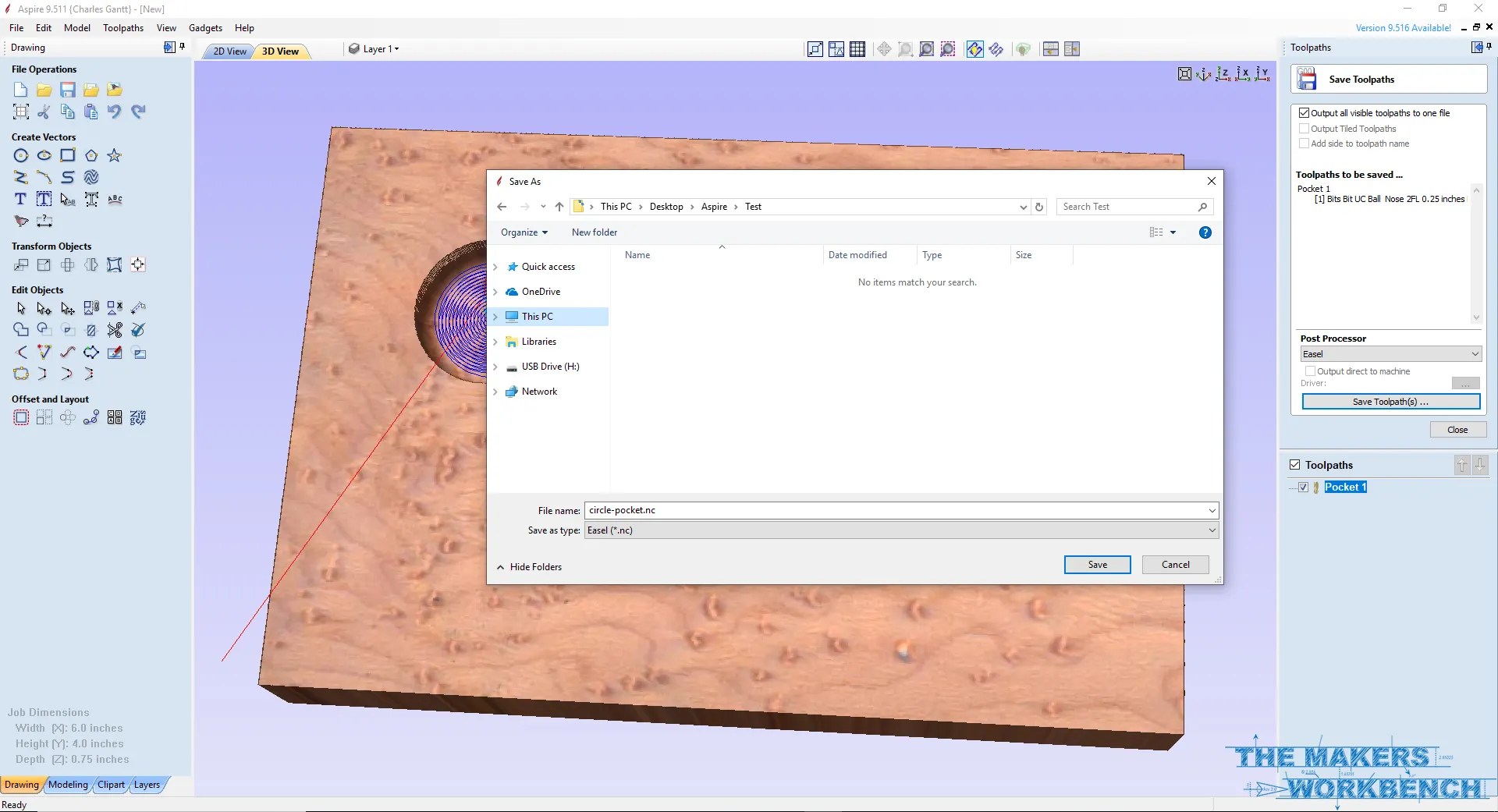 Setting Up Vectric Aspire / VCarve / Cut2D to Export GCode for Easel