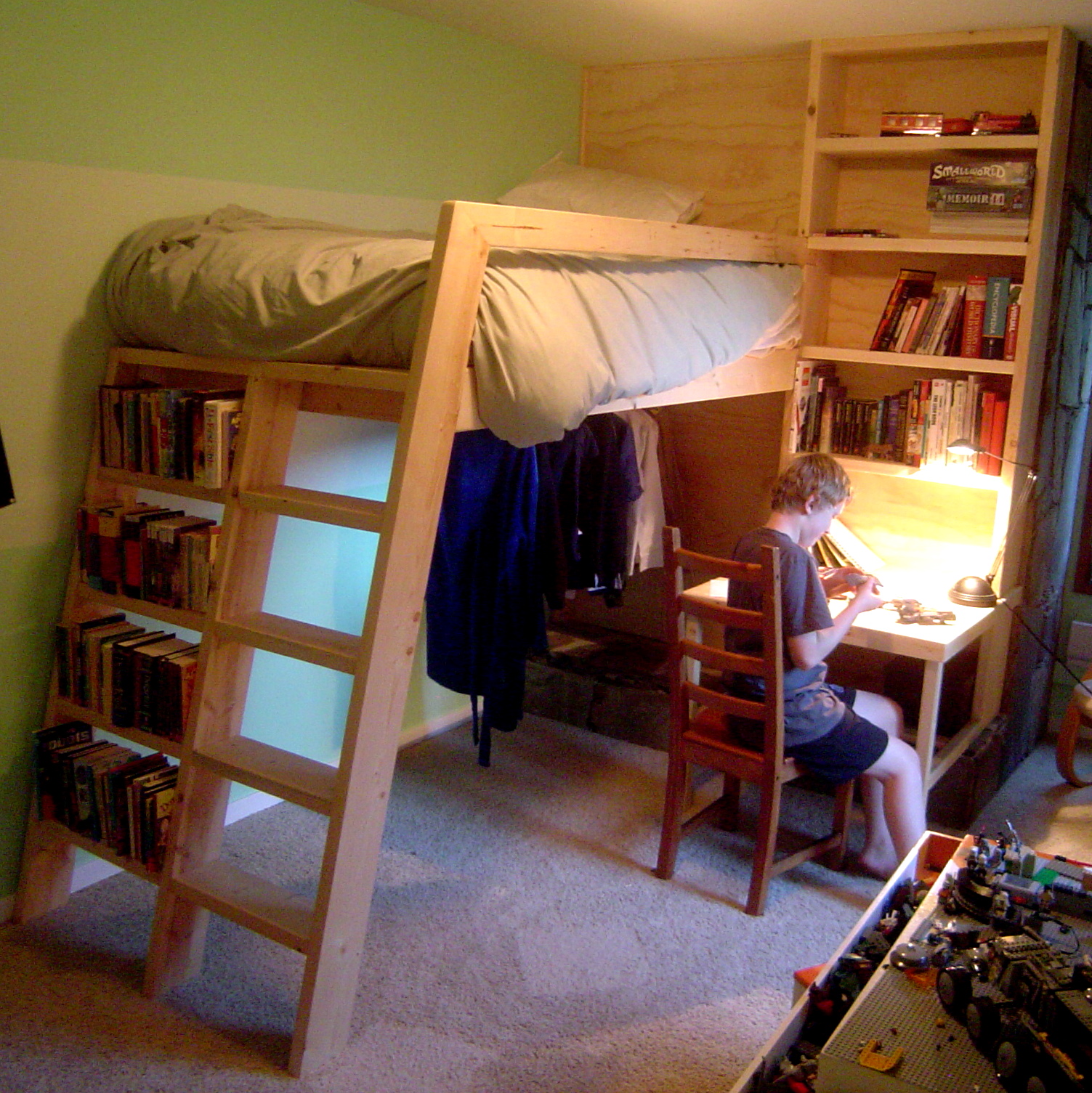 Loft Beds With Bookshelf Ladders 14 Steps (with Pictures) Instructables