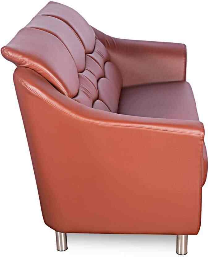 Buy Godrej Interio Diva Leatherette 3 + 2 + 1 Sofa Set (Tan Brown), Features, Price, Reviews