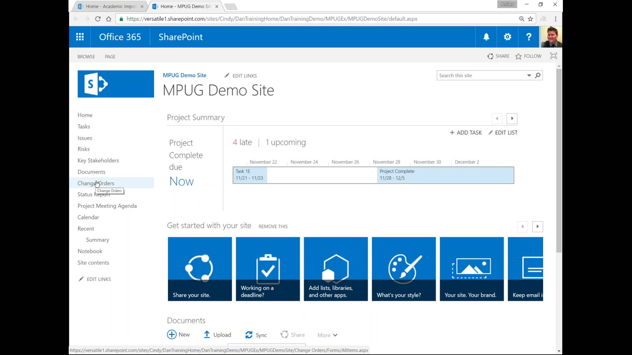 Manage Projects Using SharePoint, Lesson Four MPUG