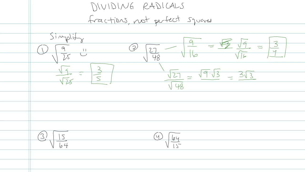 Simplifying Radical Expressions Concept Algebra Video by Brightstorm