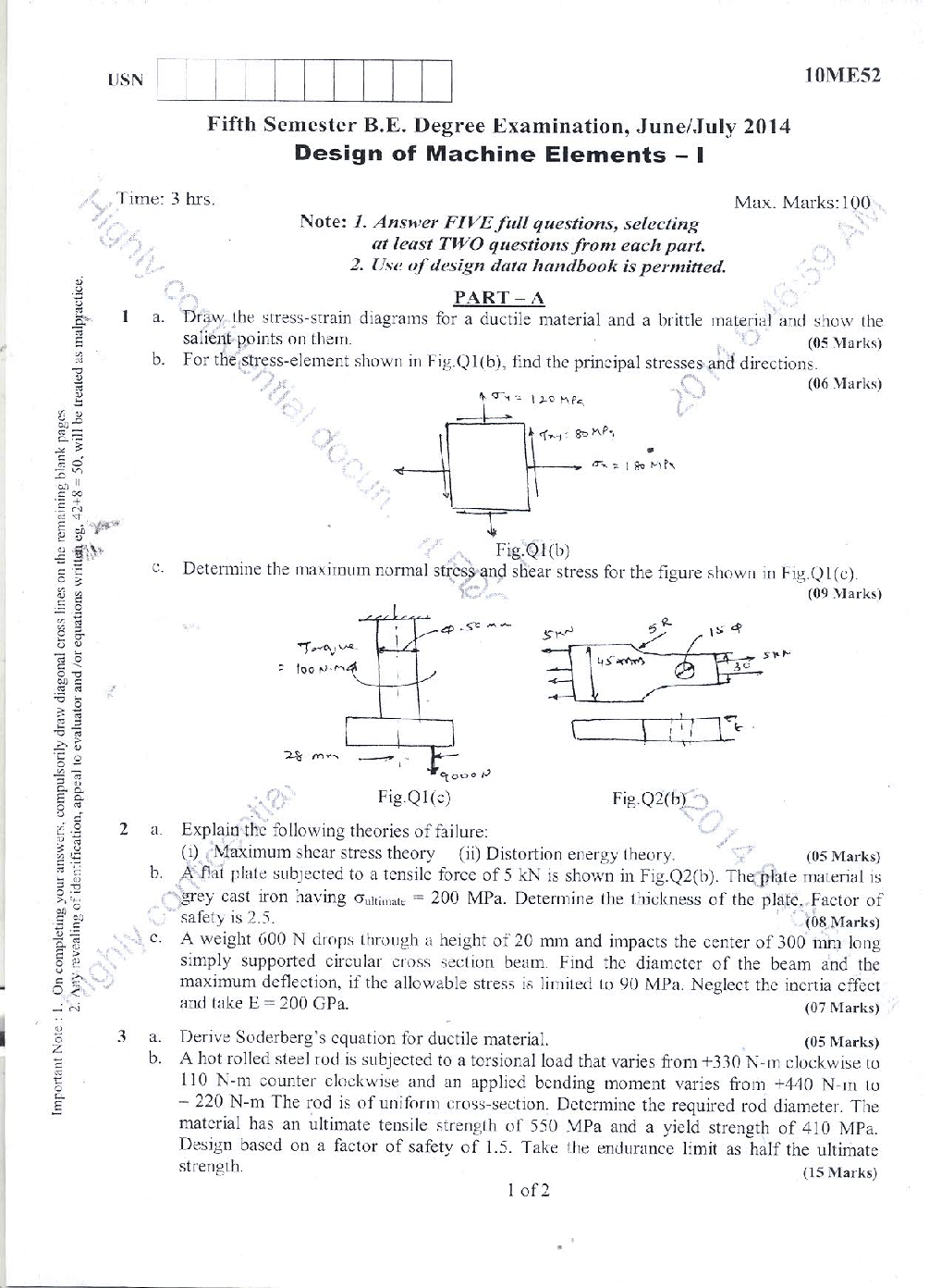 Download VTU QUESTION PAPERS 5th Semester Mechanical Engineering 2011