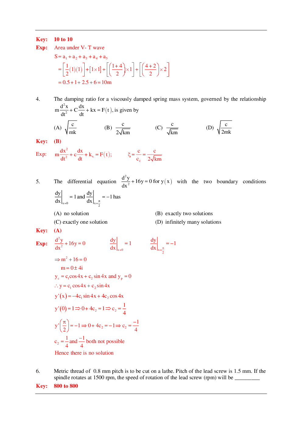 Download Gate Previous Year Question Papers Mechanical Engineering 2005