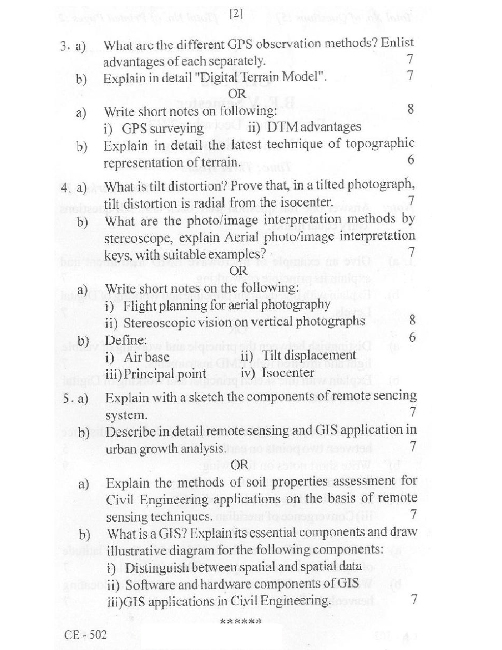 Rajiv Gandhi Proudyogiki Vishwavidyalaya (RGPV) Question Papers.
