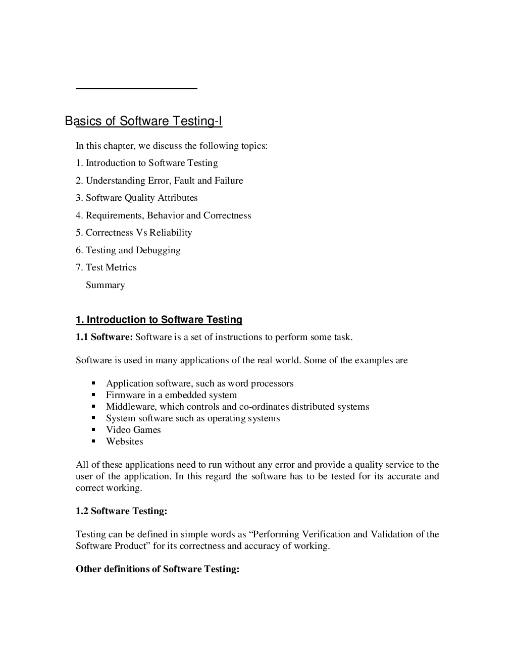 18IS62: Software Testing IS Syllabus for BE 6th Sem 2018.