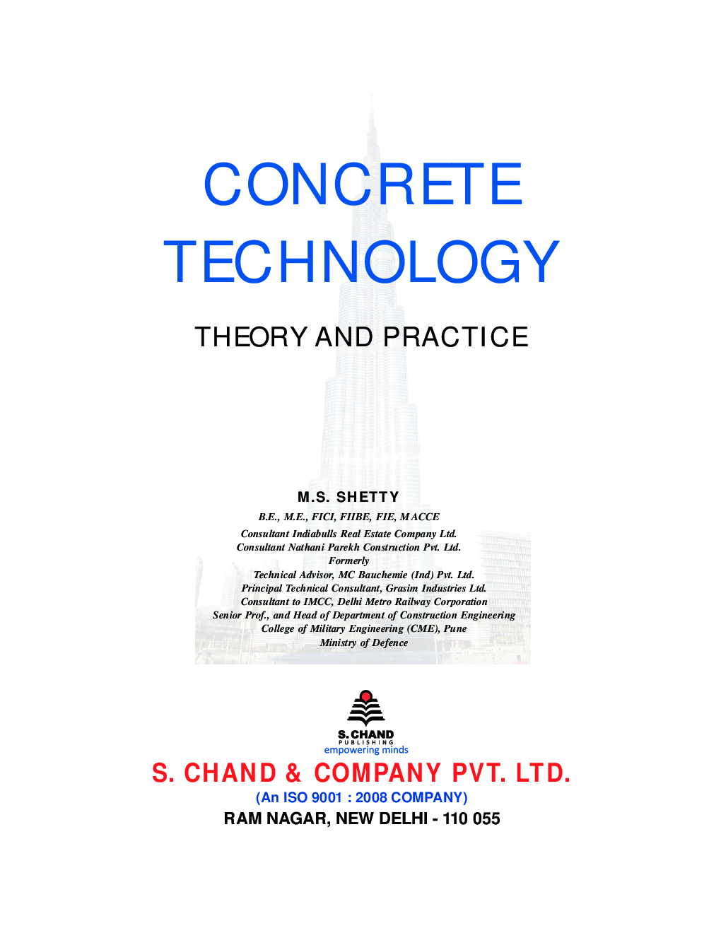 Concrete Technology by M.S. Shetty goodreads.com
