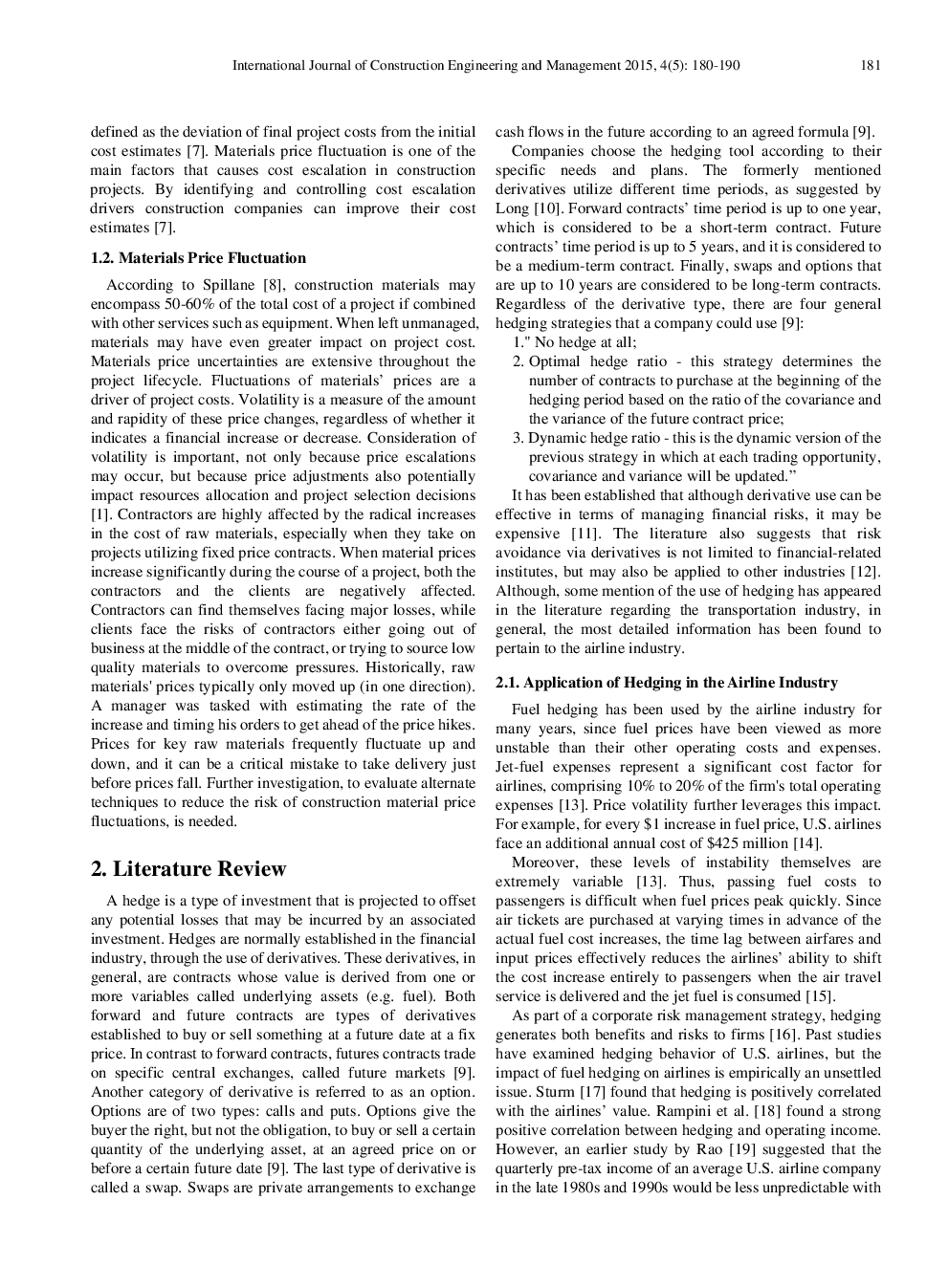 Free Download Application Of Hedging Principles To Materials Price Risk