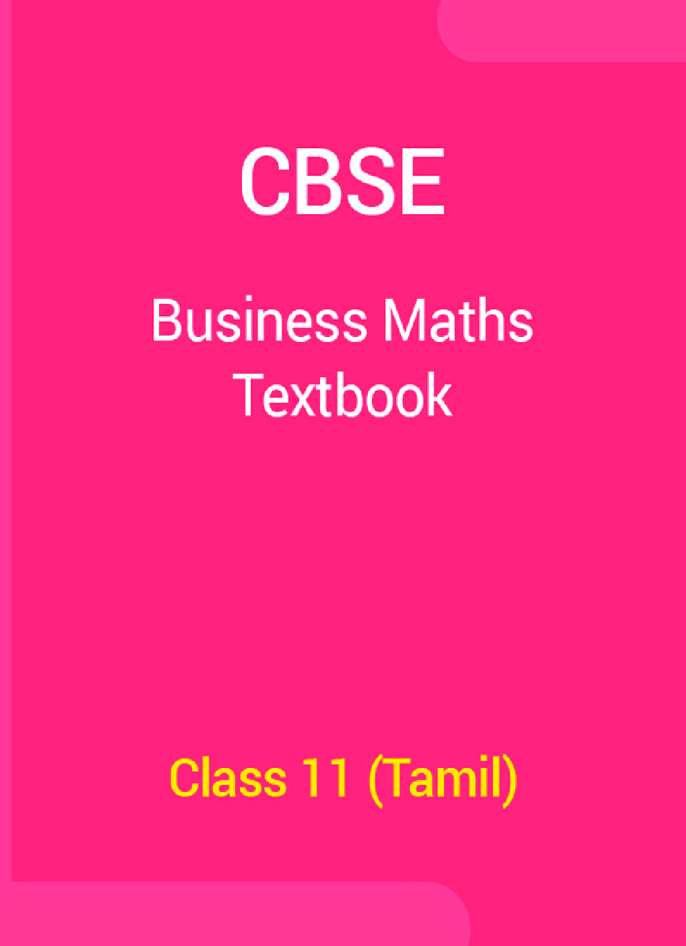 FREE CBSE Business Maths Textbook For Class 11 (Tamil) PDF 202021