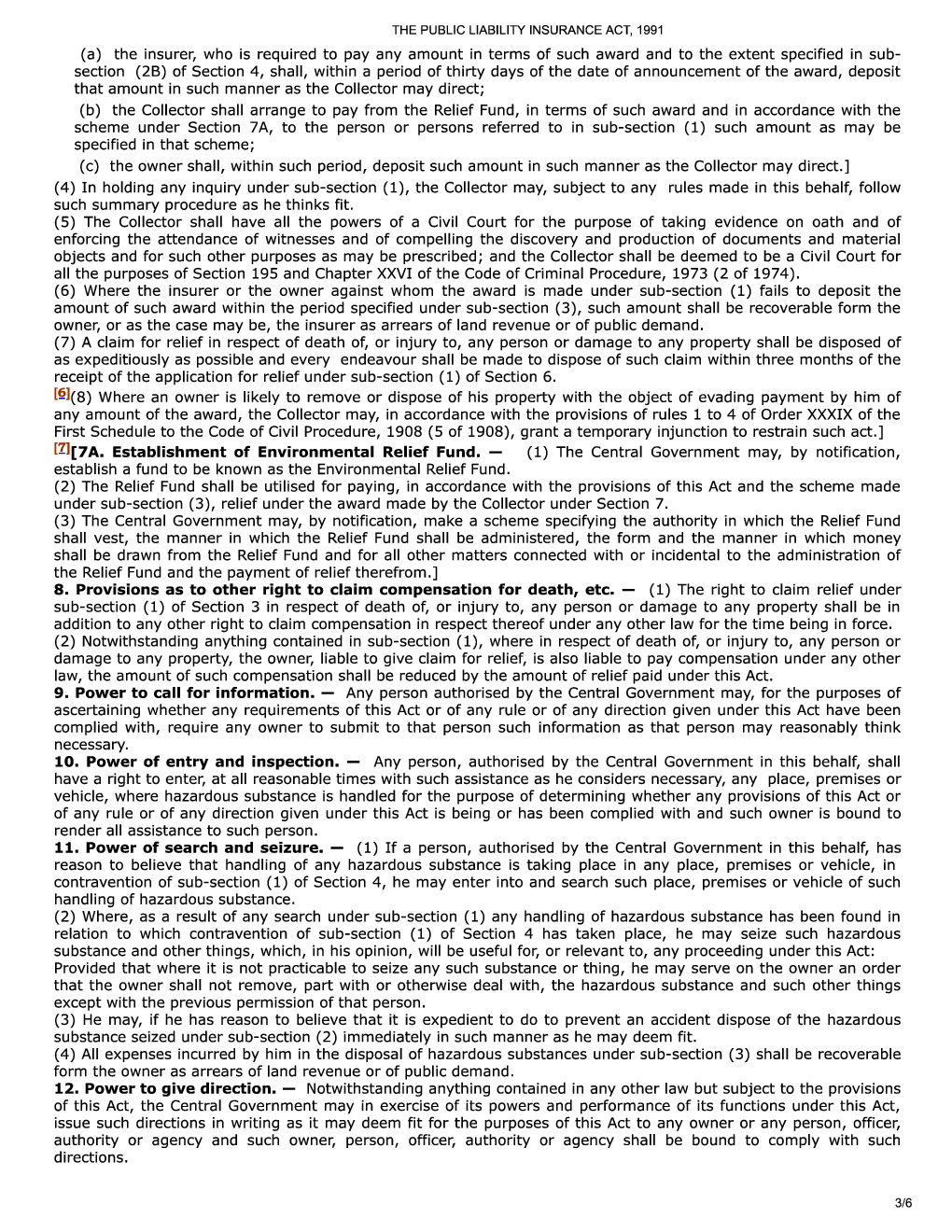 Download The Public Liability Insurance Act, 1991 PDF Online 2020