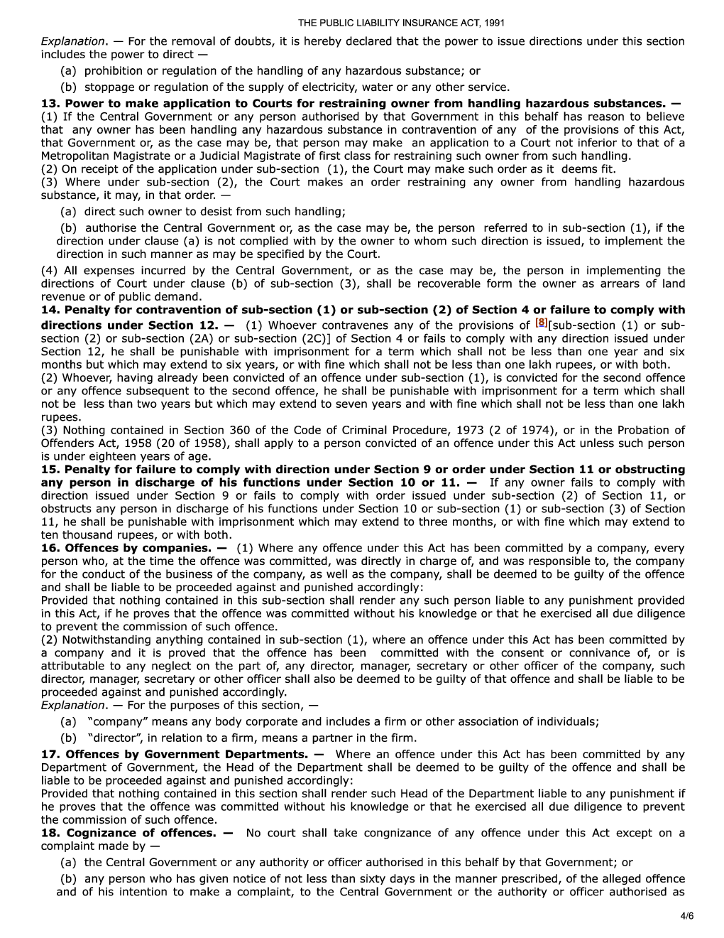 Download The Public Liability Insurance Act, 1991 PDF Online 2020
