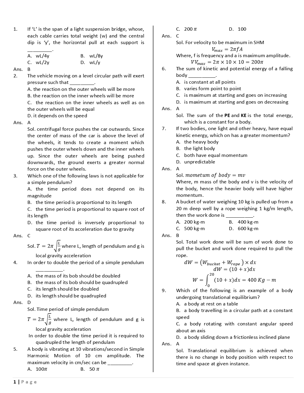 Download SSC JE Mechnical Previous Year Question Paper With Solution