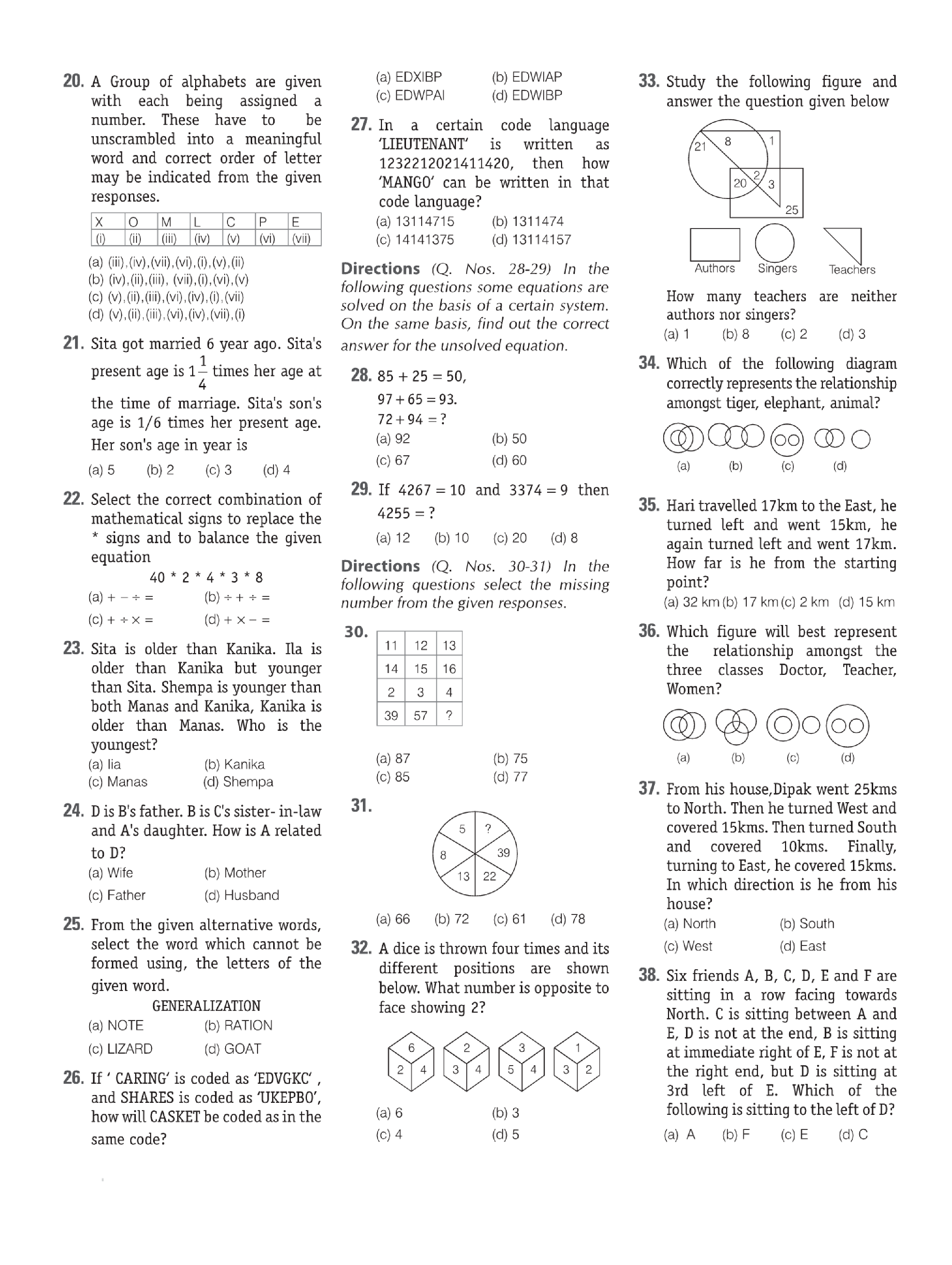 Download SSC SI Previous Year Paper With Answer 2013 PDF Online
