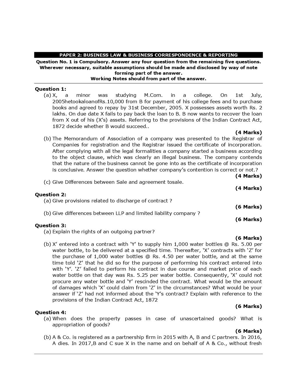 Download CA Foundation Business Law And Business Correspondence And