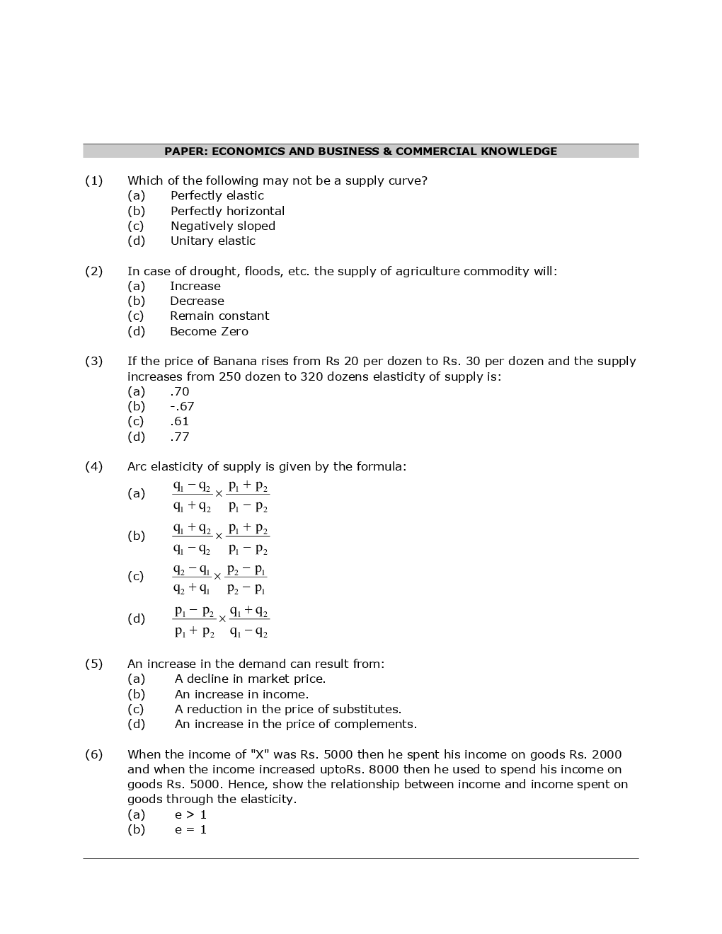 Download CA Foundation Economics And Business And Commercial Knowledge