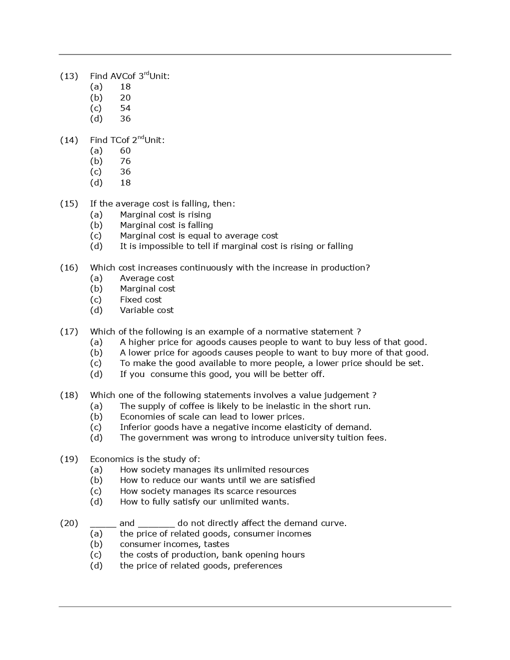 Download CA Foundation Economics And Business And Commercial Knowledge