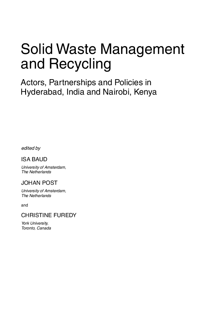 Download Free Solid Waste Management And Recycling PDF Online