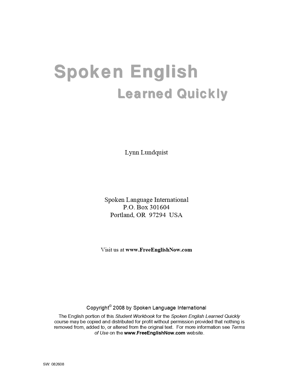 ঘরে বসে Spoken English PDF Book Free Download