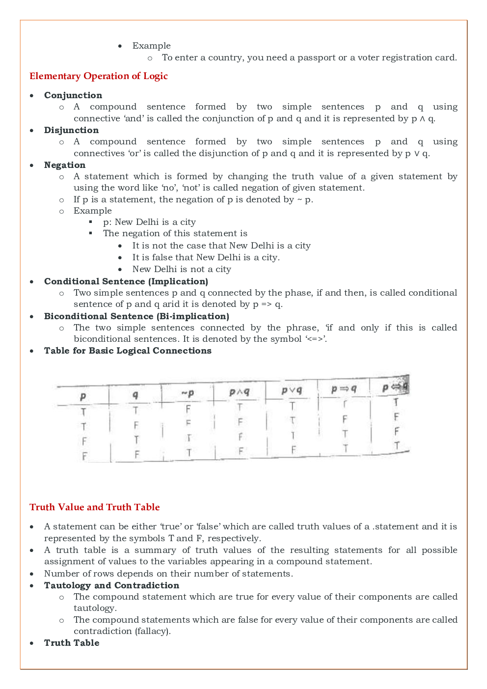 Download CBSE Class11 Mathematics Revision Notes For Mathematical