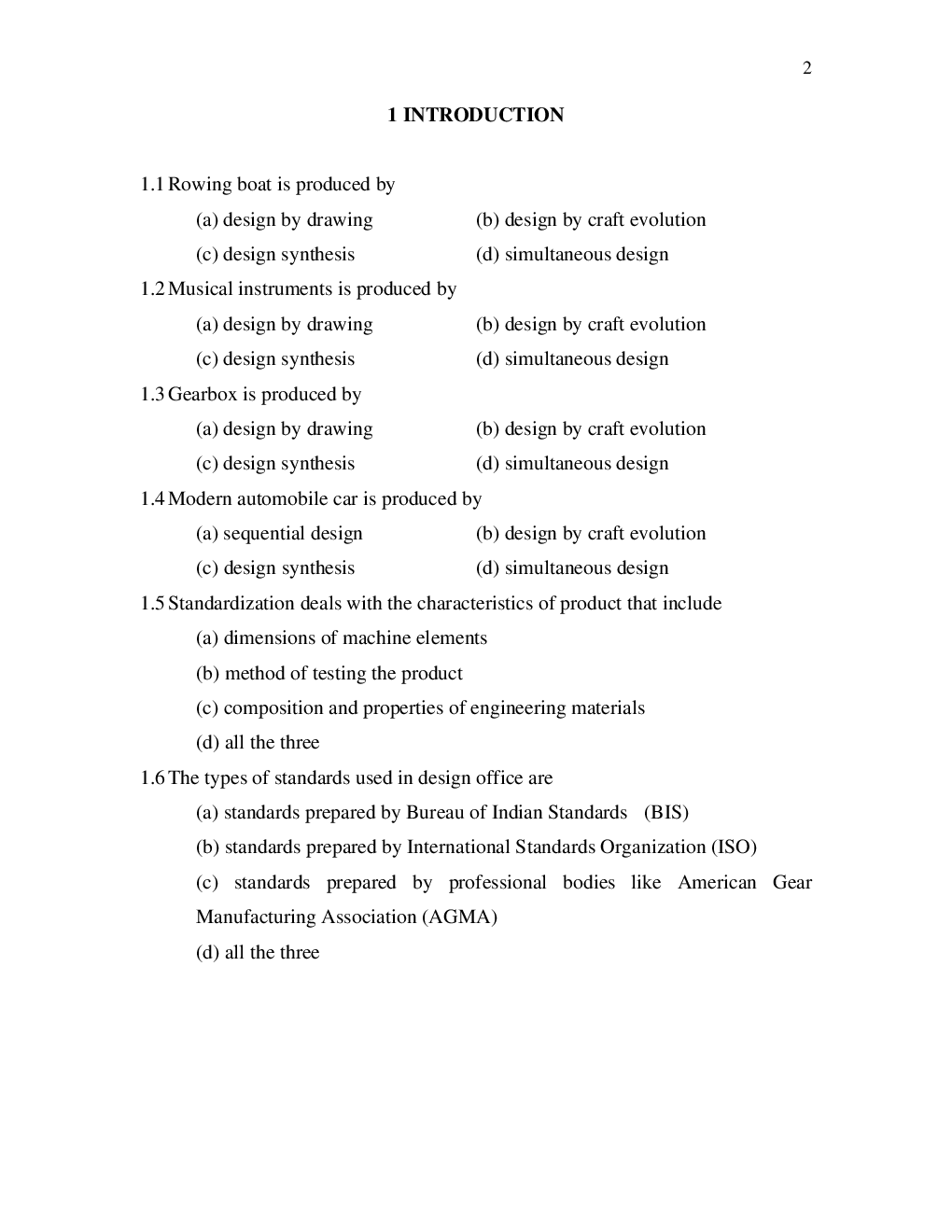 Download Free Objective Type Questions For Design Of Machine Elements