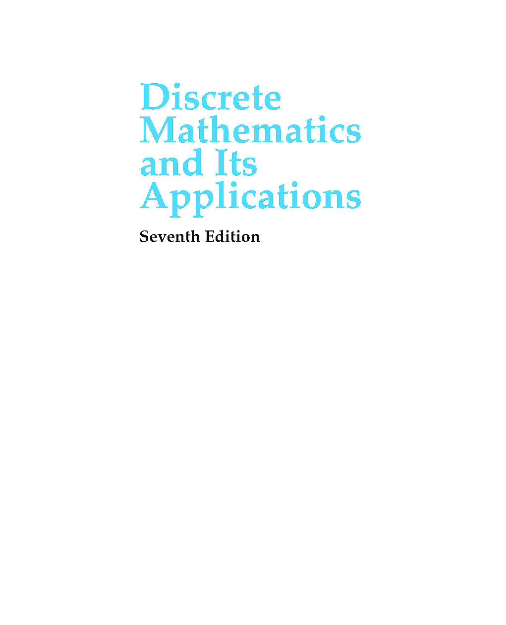Free Download Discrete Mathematics And Its Applications Seventh Edition