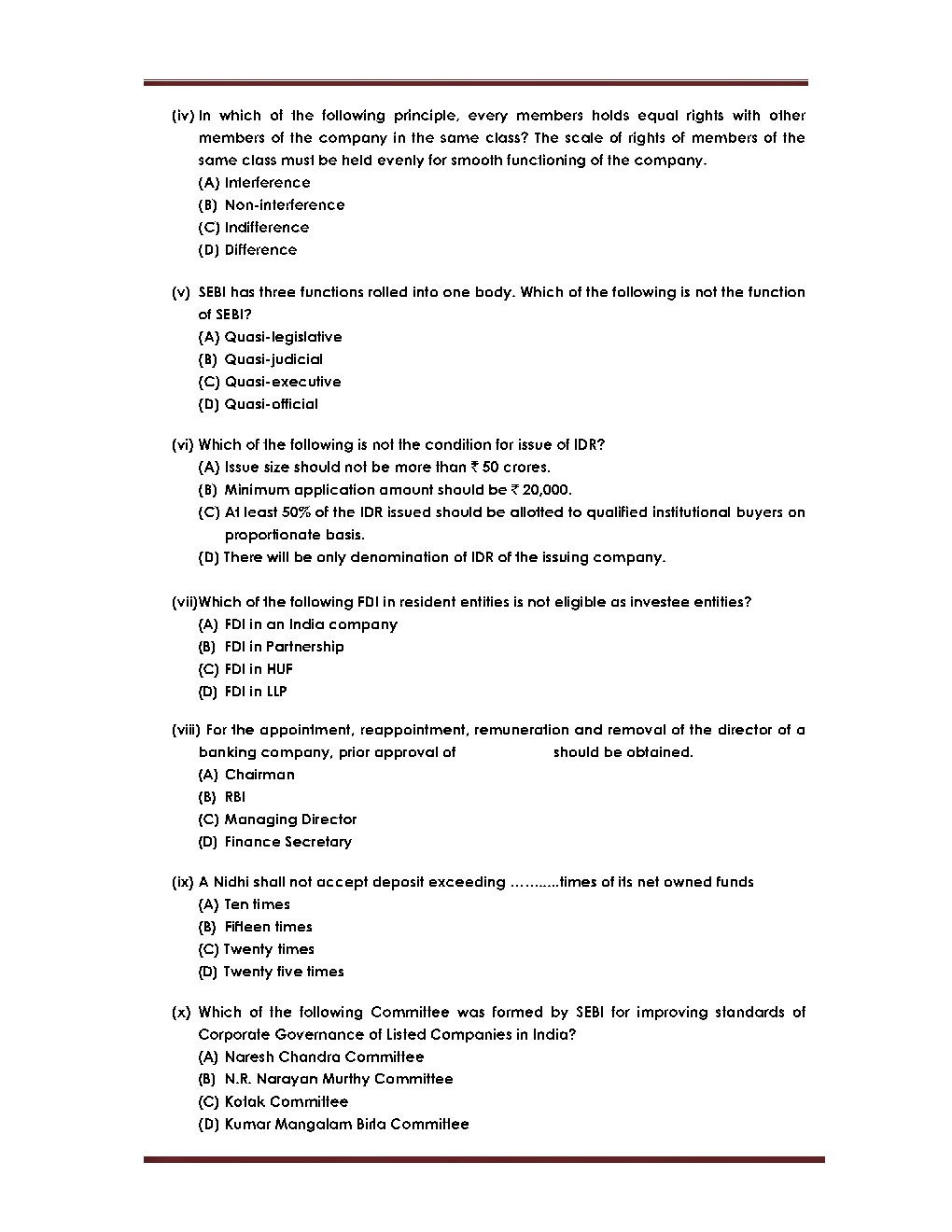 Download CMA FINAL Paper1 Corporate Laws & Compliance Question Paper