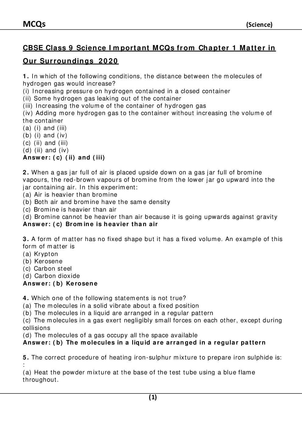 Download Class9 Science MCQ PDF Online2021 by Panel Of Experts