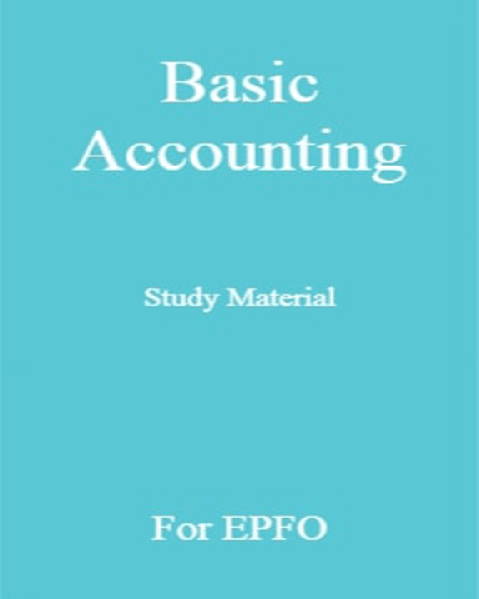 Download Basic Accounting Study Material For EPFO PDF Online