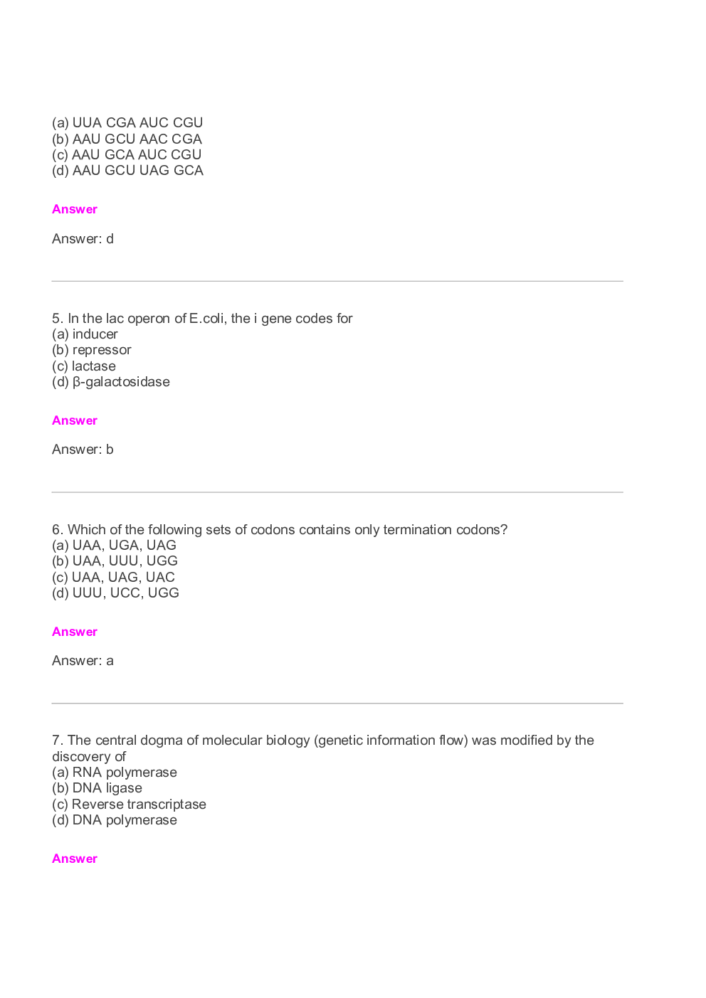 Download CBSE Board Class12 Biology Chapter 6 Molecular Basis of