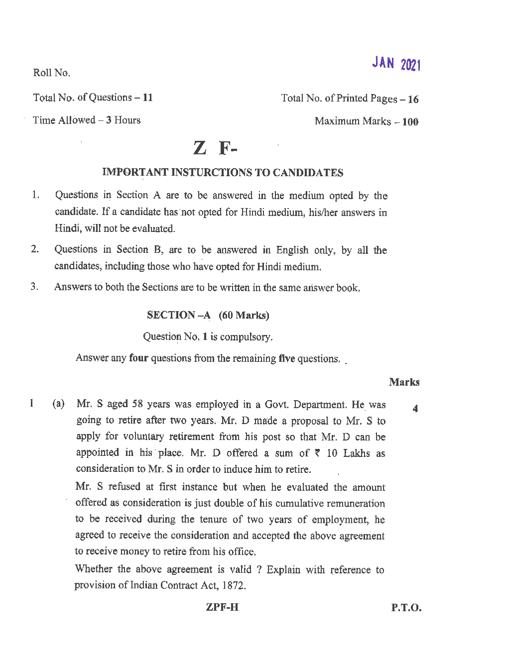 Download CA Foundation Previous Year Question Paper2021 by Panel Of