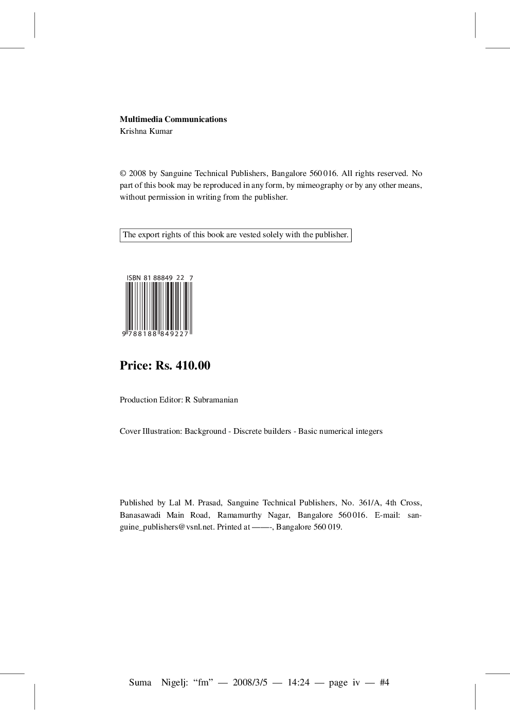 Download Multimedia Communications Textbook PDF Online 2022