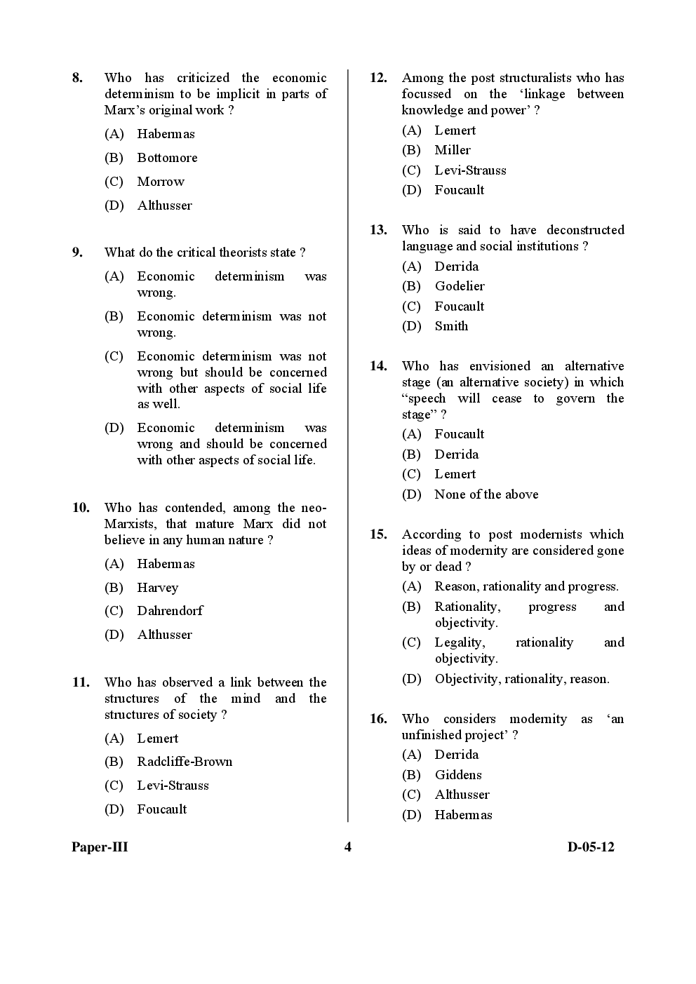 Download CBSE UGC NET Sociology Paper3 Previous Year 20122013 Solved