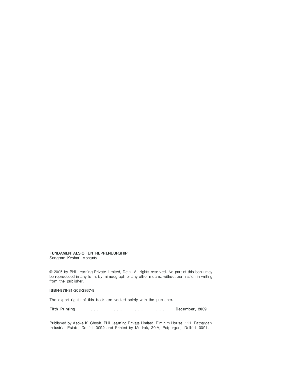 FUNDAMENTALS OF ENTREPRENEURSHI…
