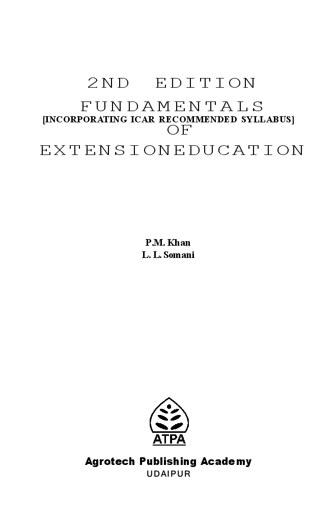 Download Fundamentals of Extension Education PDF Online 2022 by P M