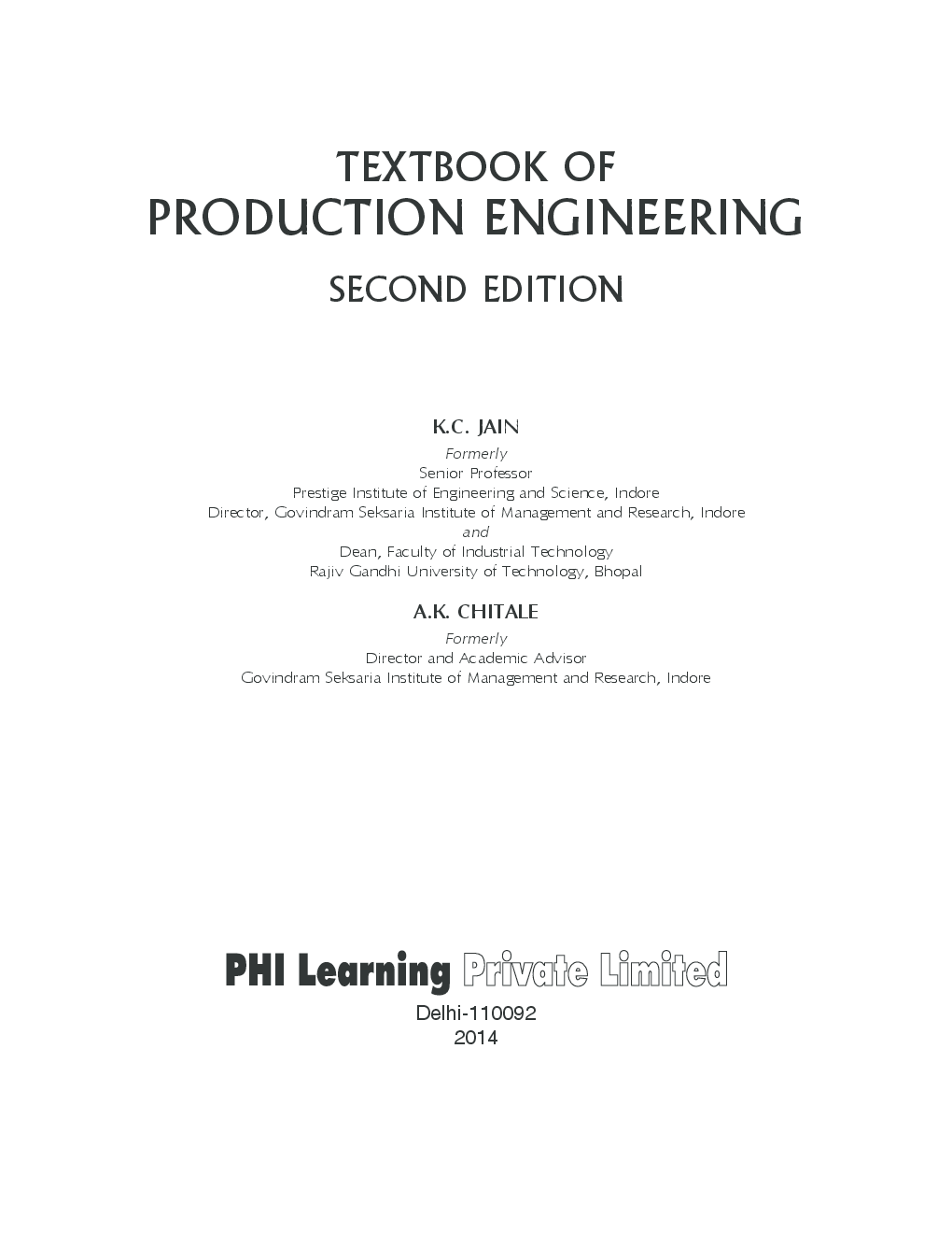 Download Textbook Of Production Engineering PDF Online 2022 by K. C
