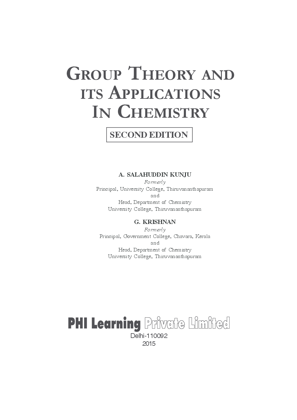 Download Group Theory And Its Applications In Chemistry PDF Online 2020