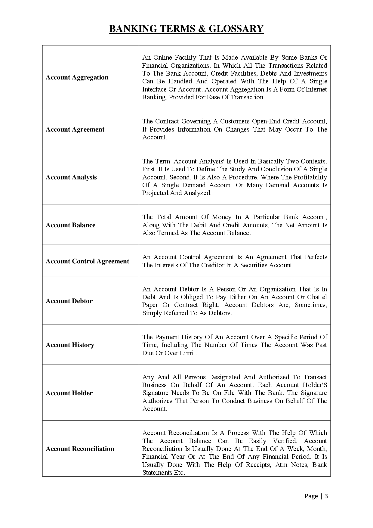 Download IBPS Banking Terms And Glossary Study Material PDF Online 2020