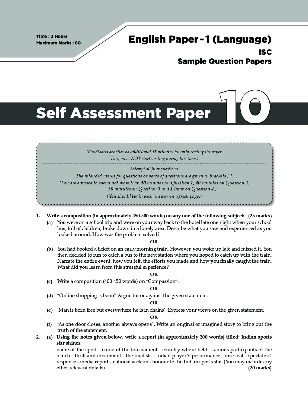 Download Oswaal ISC Sample Question Papers 10 For Class XII English1