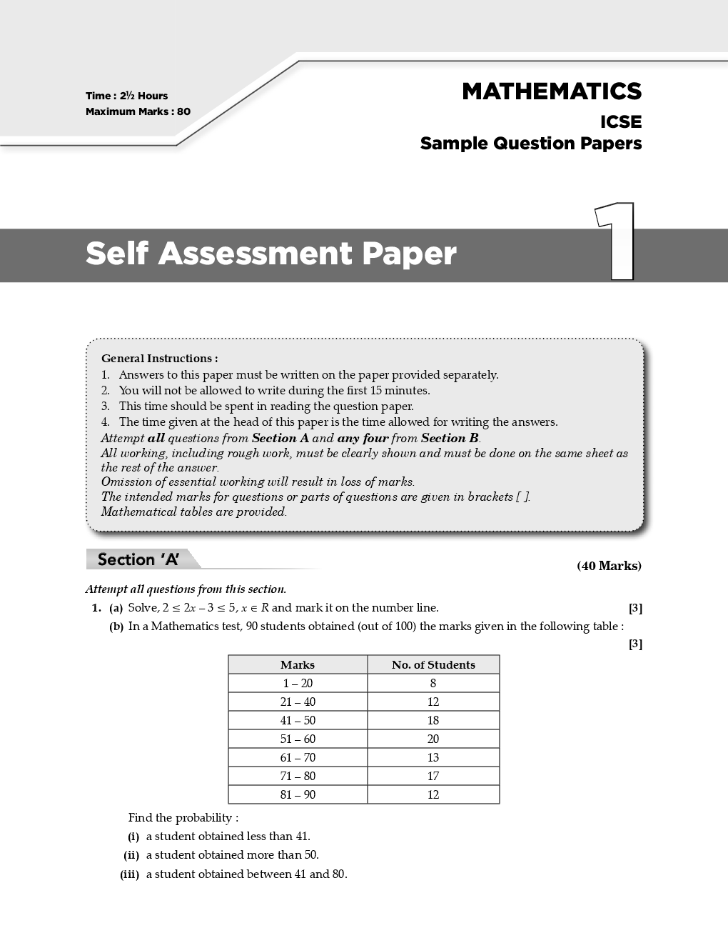 Download Oswaal ICSE Sample Question Papers 1 For CLass X
