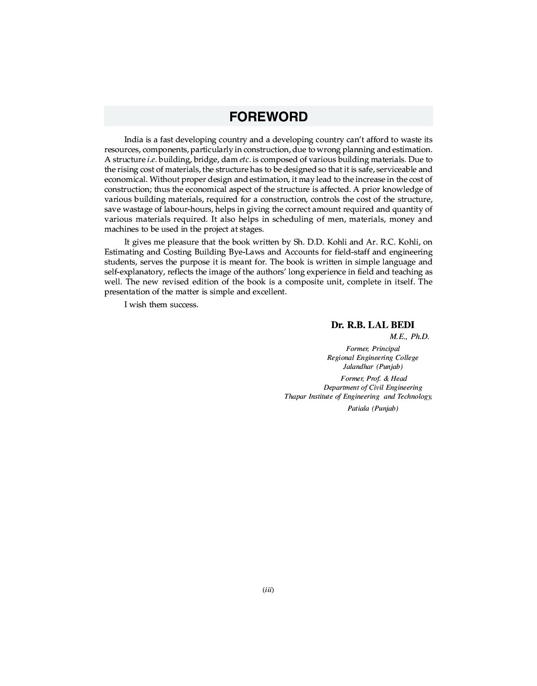 A Text Book on Estimating, Costing (civil) and Civil.