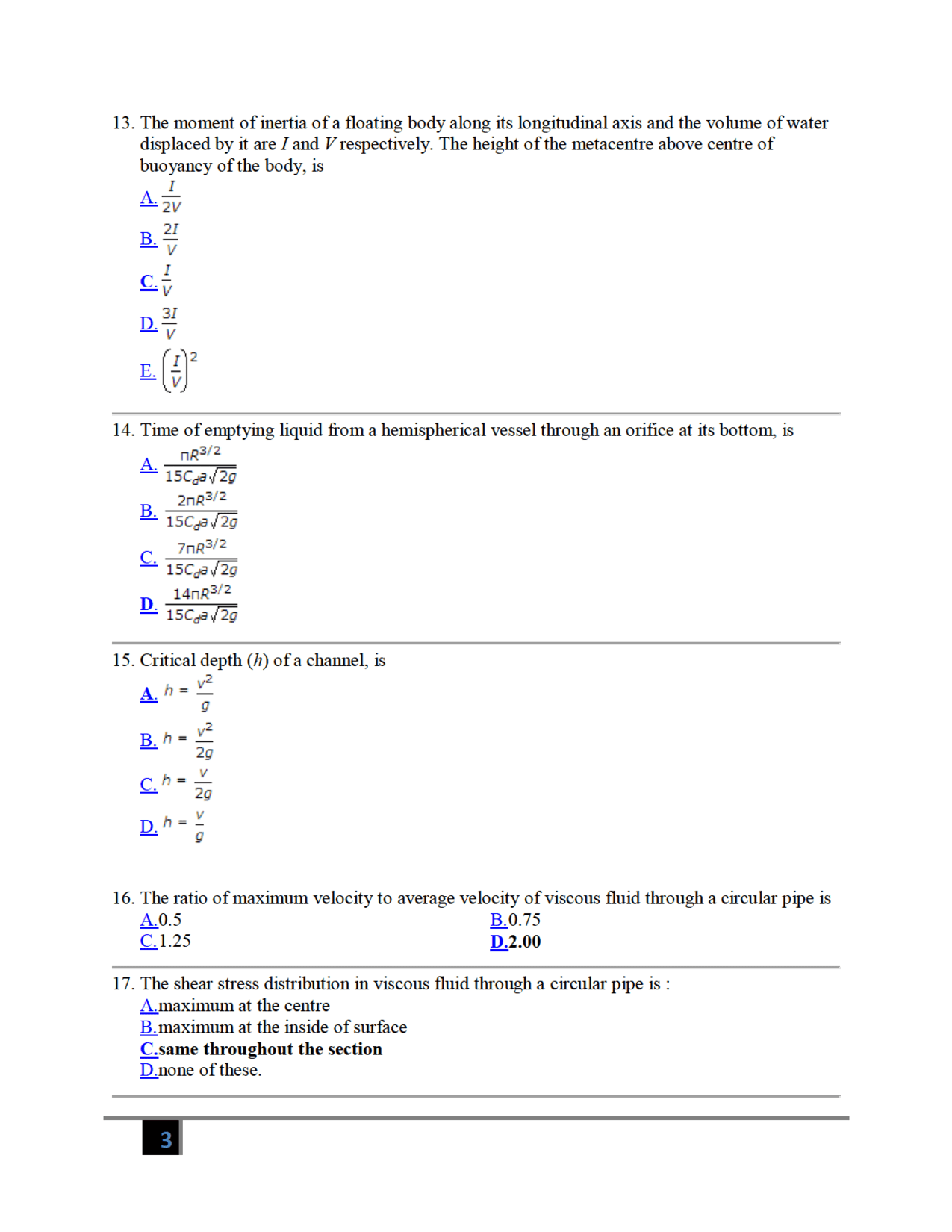 Download MCQ's On Hydraulics (Civil Engineering) by Moraj Chandra PDF