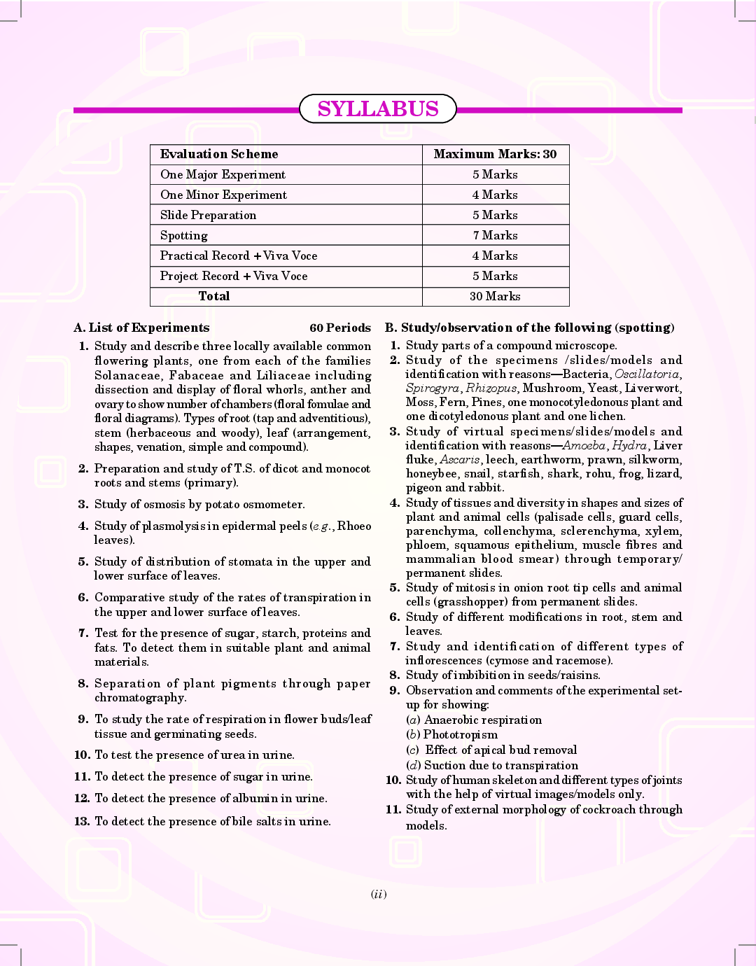 Download Saraswati Class 11 Biology Lab Manual PDF Online 2020