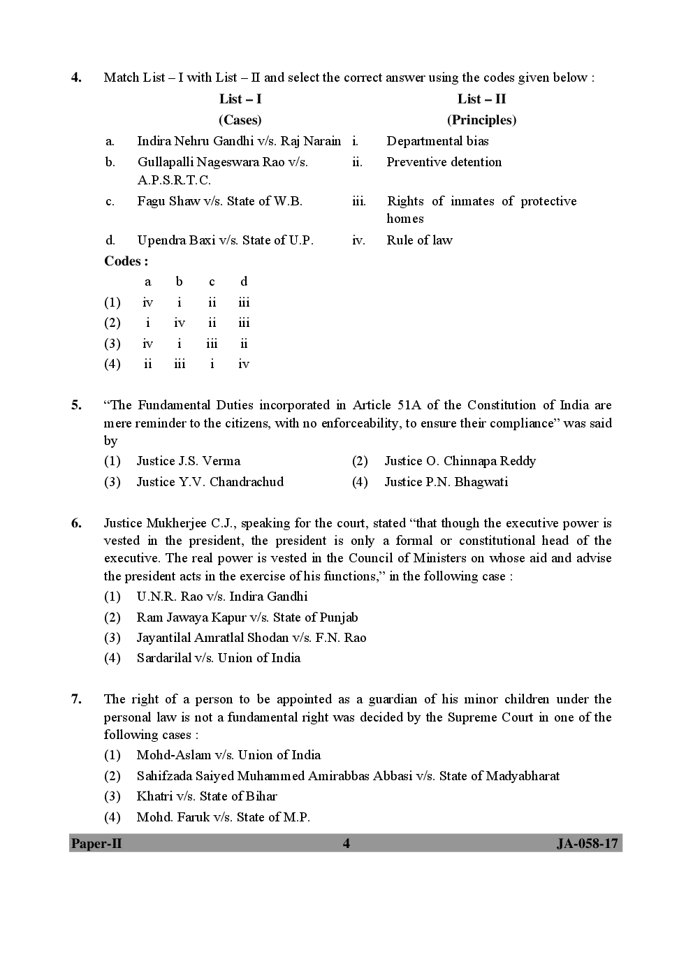 Download UGC NET Law Paper II Question Paper With Answer PDF Online 2020