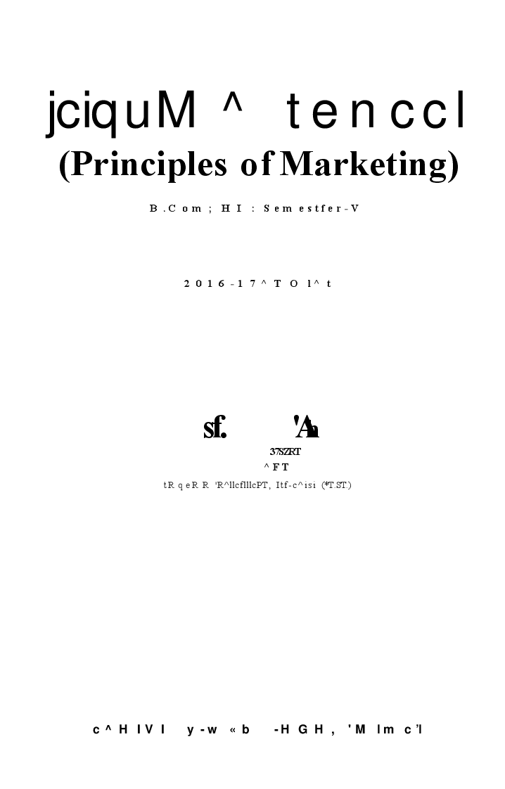 Download Principles Of Marketing In Hindi PDF Online 2020 by Jain