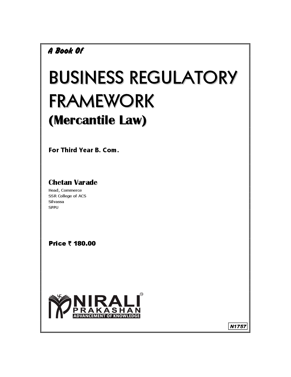 Download Business Regulatory Framework (Mercantile Law) PDF Online 2020