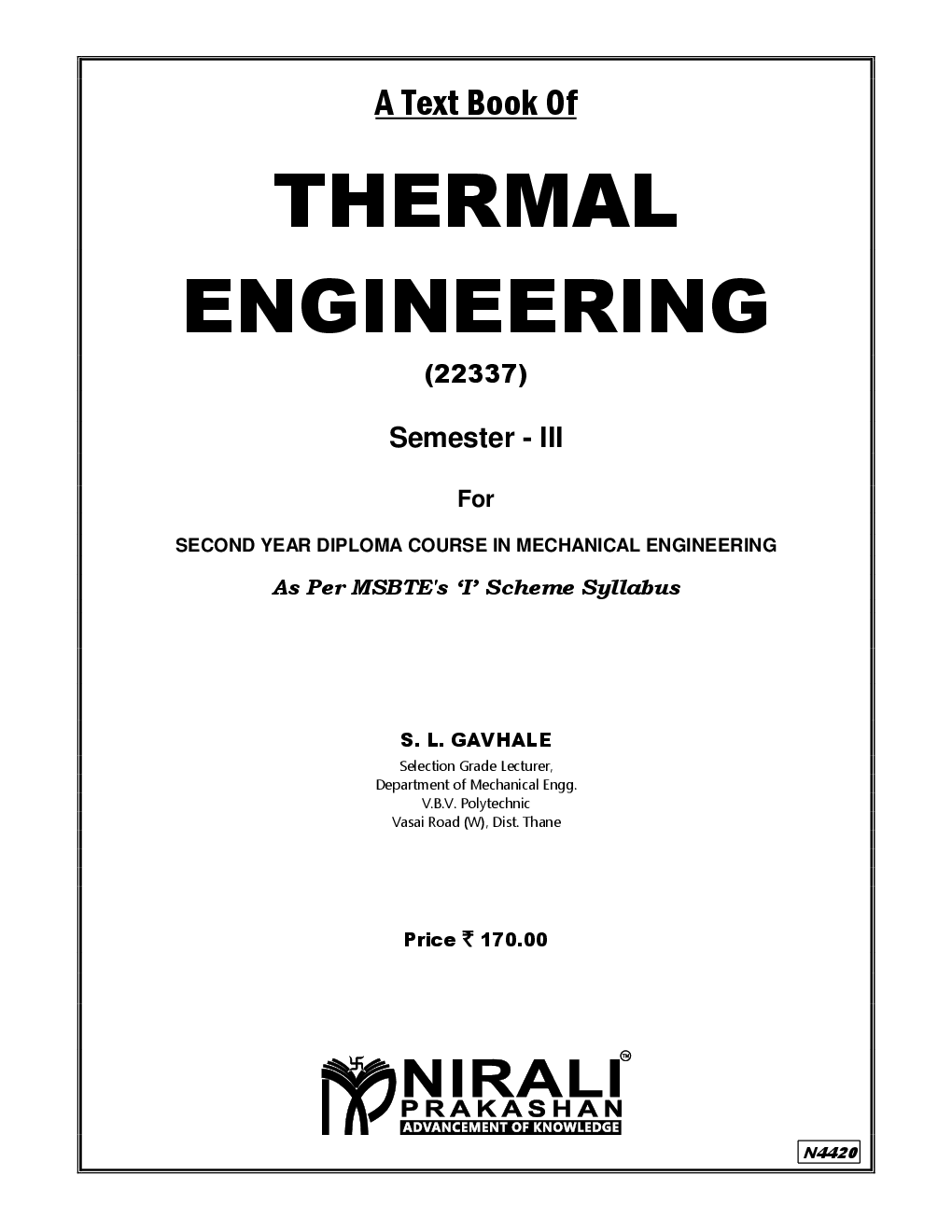 Download Thermal Engineering Book PDF Online 2020