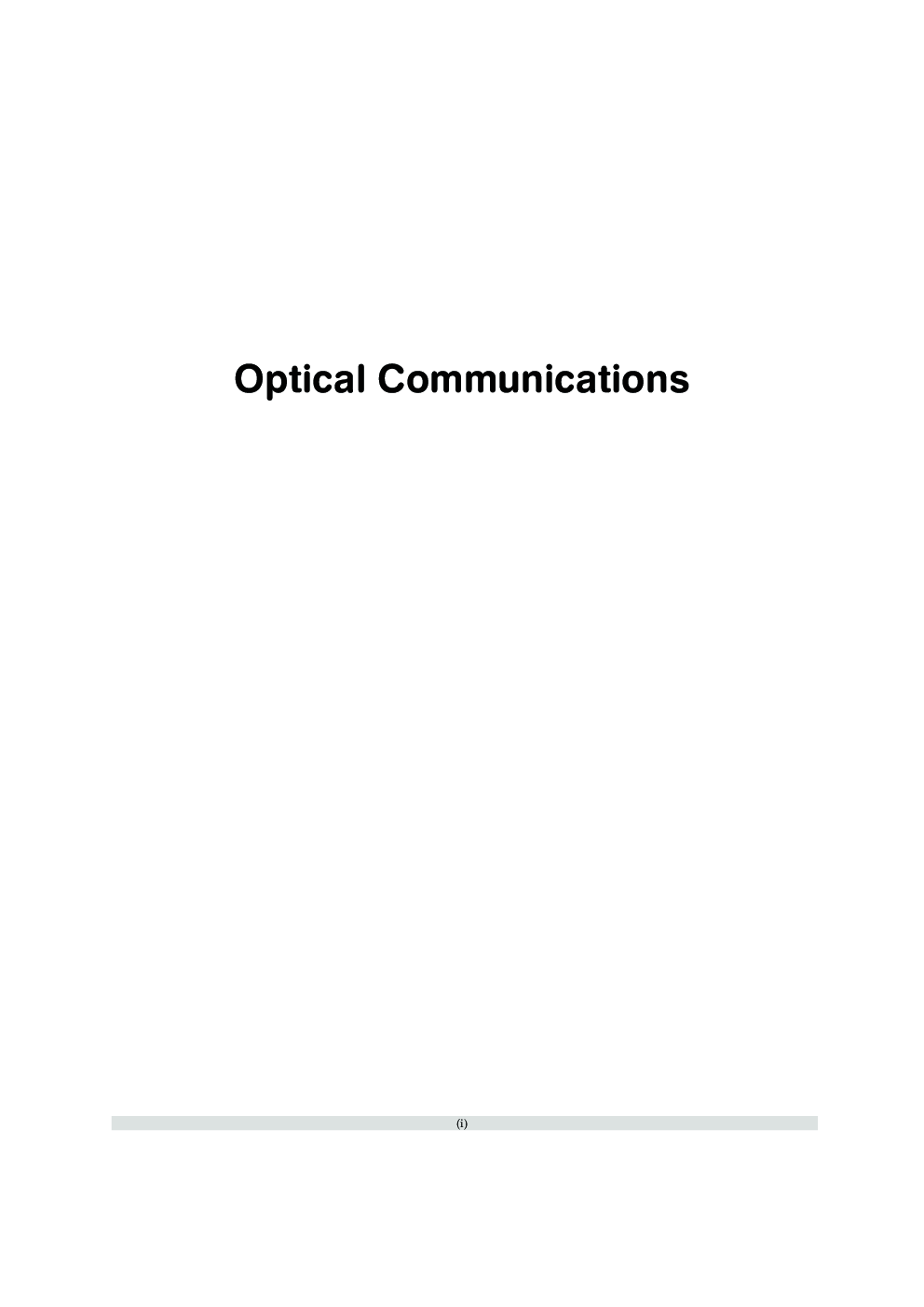 Download Optical Communications (A Conceptual Approach) PDF Online by