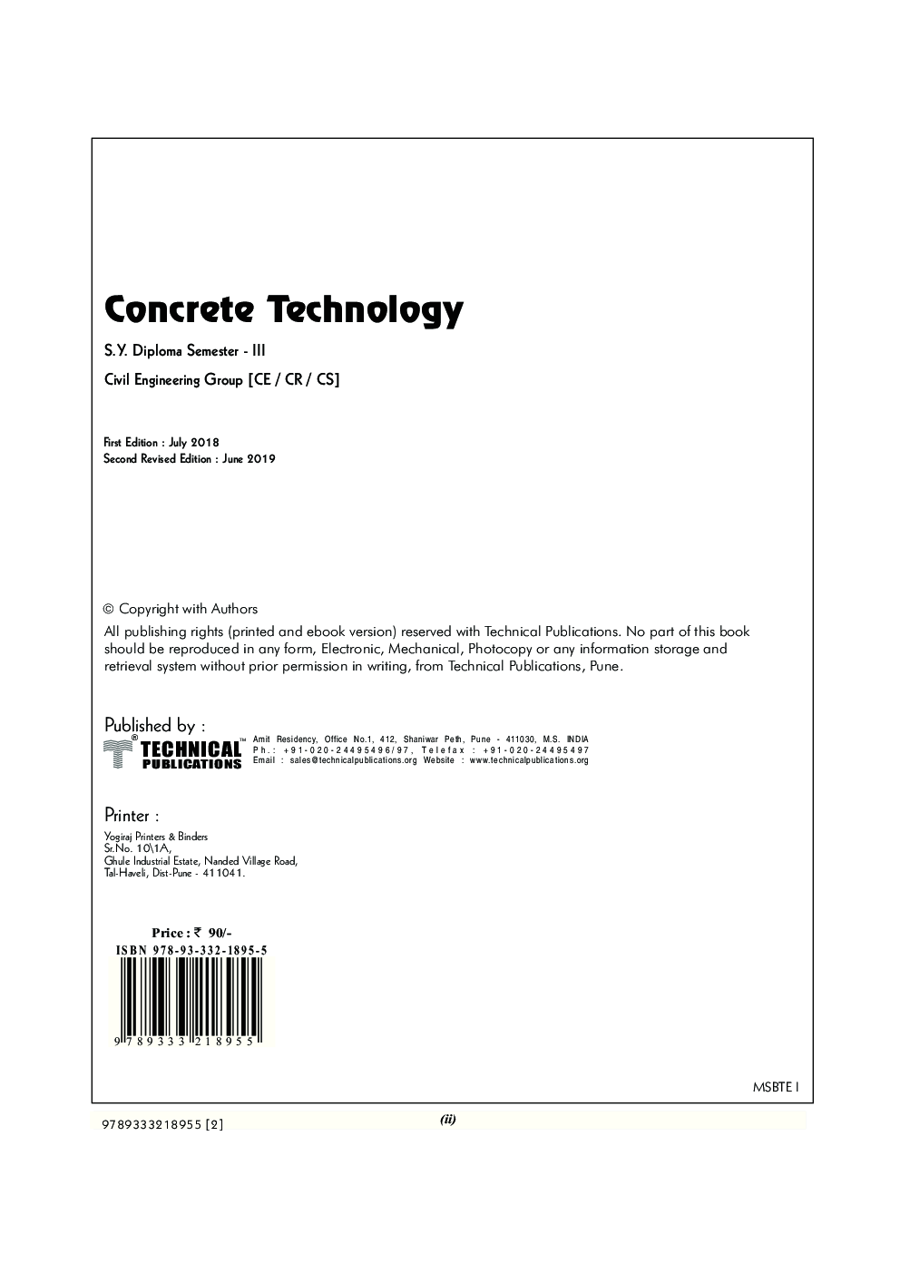 Msbte Concrete Technology For Civil Engineering .pdf