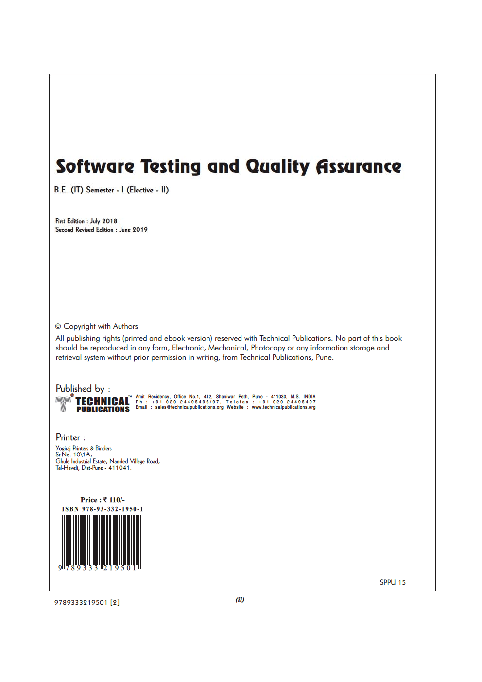 Software Testing and Quality Assurance Syntactics Inc.