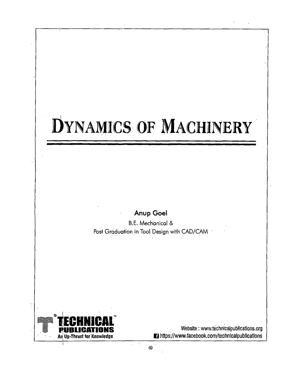 Download Dynamics Of Machinery PDF Online by Anup Goel
